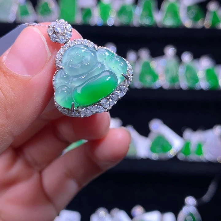 【闪购商品】颈饰银S925镶嵌翡翠天然翡翠