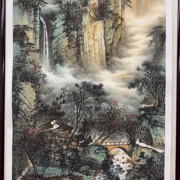 国画太行金秋四尺竖幅