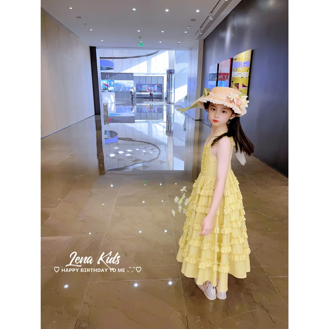 【现货】PP·Twinkle巨显白·花花小黄裙·夏日感100纯棉布裙25050901