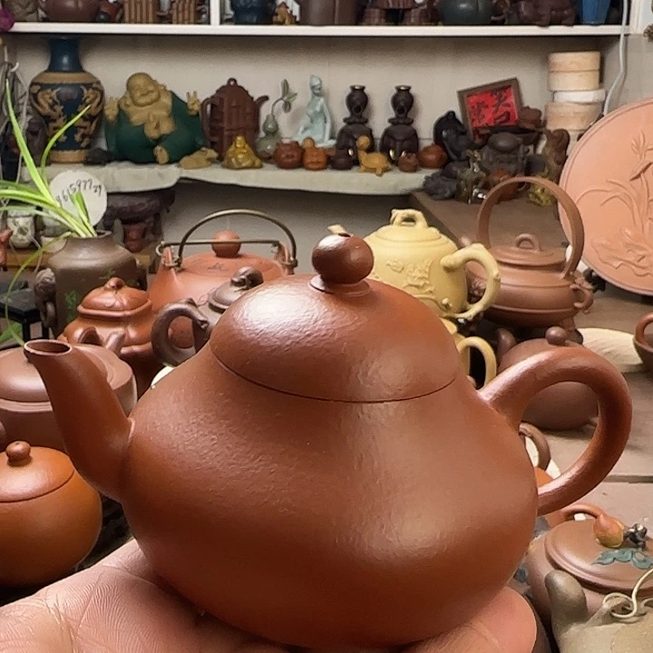 朱泥茶壶原矿紫砂