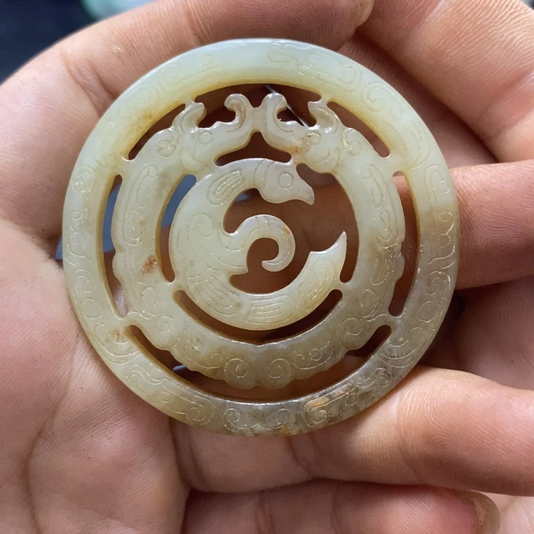 白玉菩提吊坠摆件