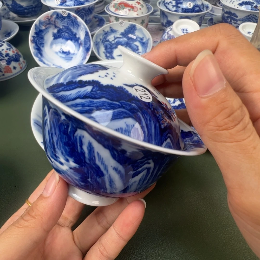 景德镇纯手工纯手绘茶具木木212