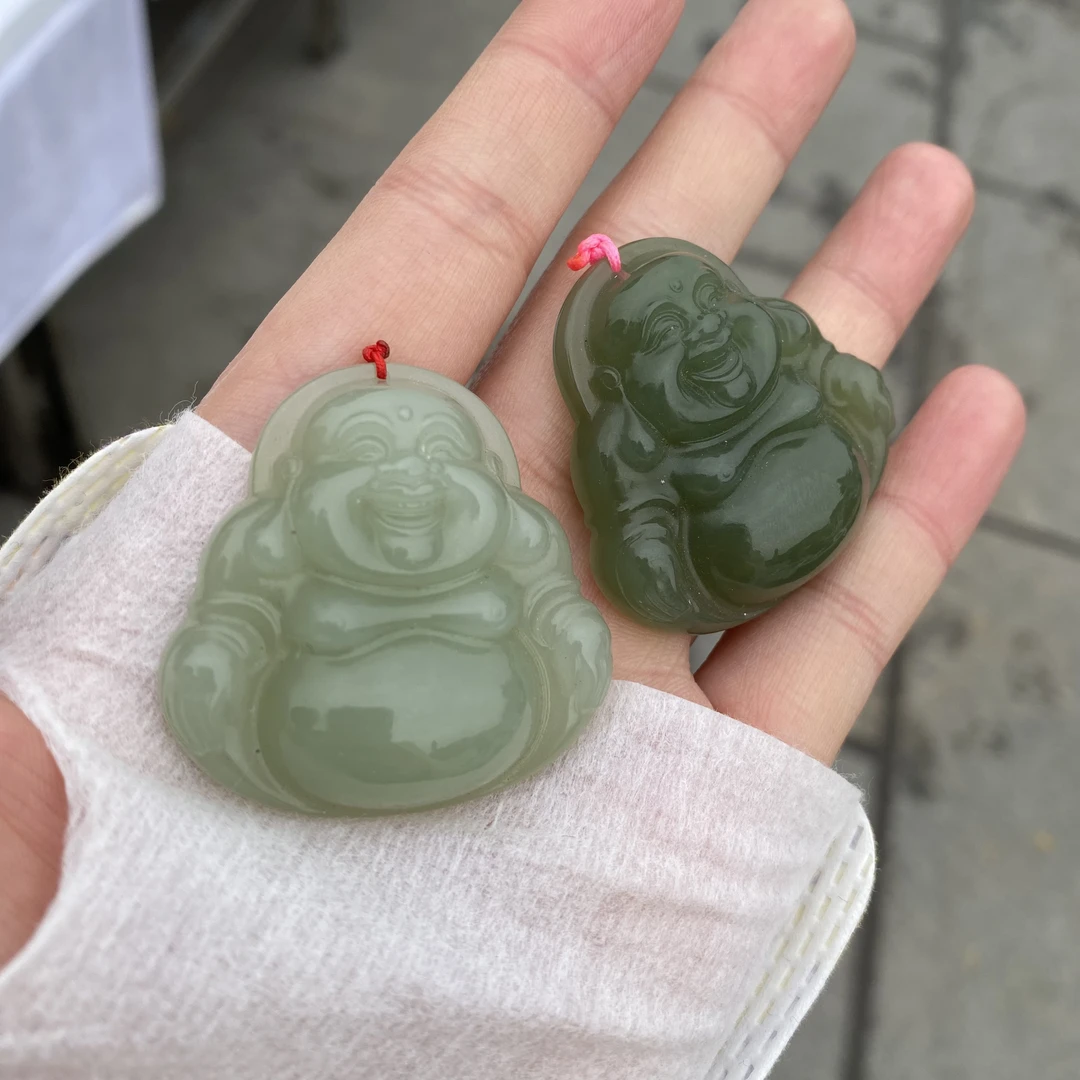 和田玉晴水佛公约卡40多样性拍一发一