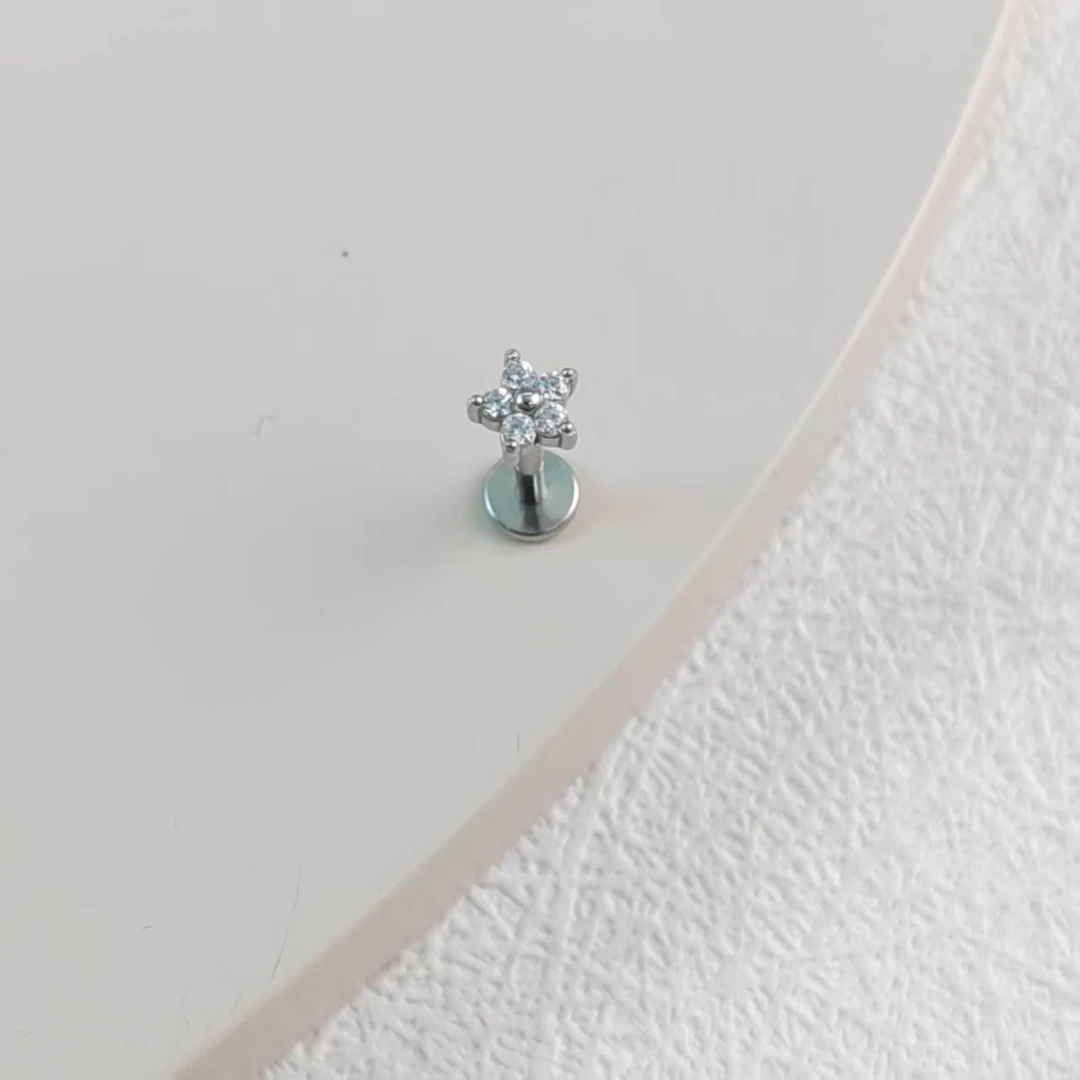 XUPING/旭平首饰 不锈钢合成锆石耳饰 春日焕新 GDX T001081969