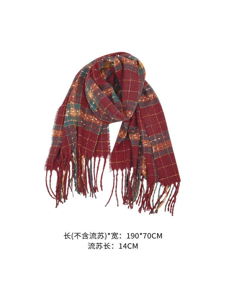 MY捡漏围巾英伦格子氛围围巾 一条围巾拯救一个衣柜