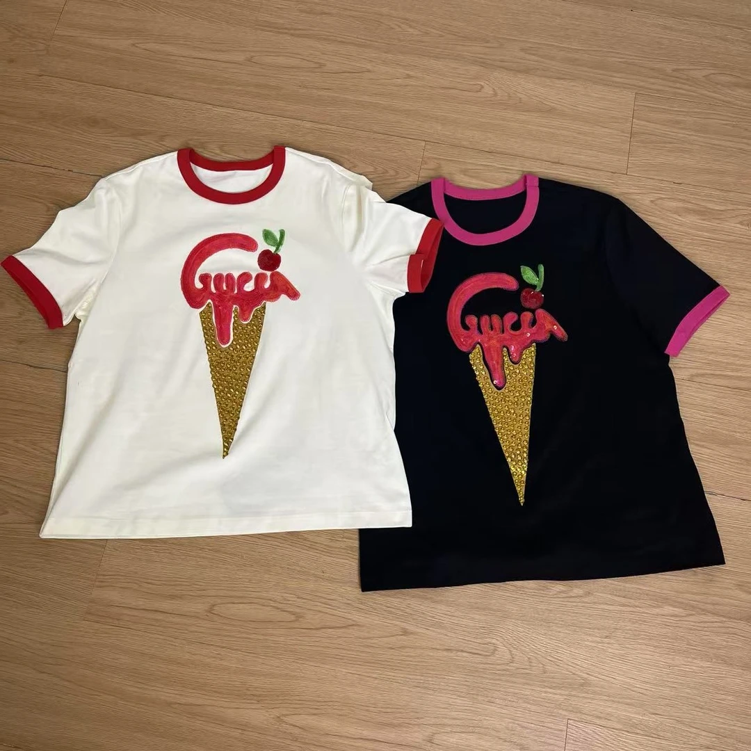 品牌订单款撞色休闲T恤