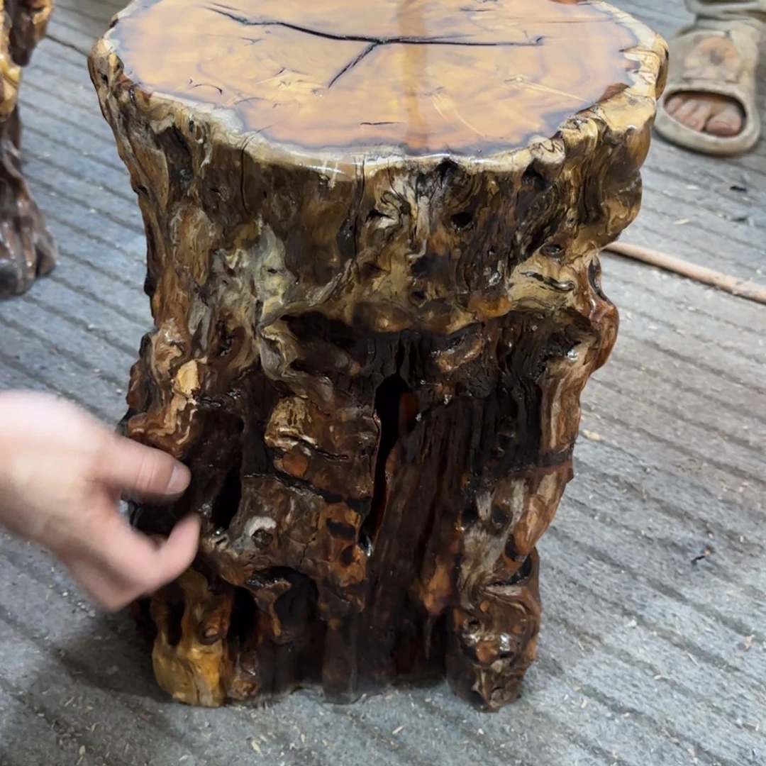 长***艺龙纹鸡心枣木手工艺品