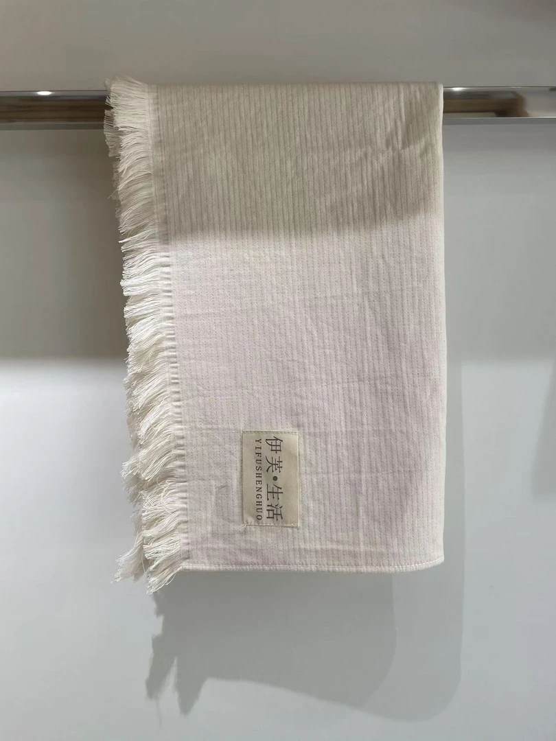 【极少库存】52*75全麻易伊芙原单柔系素色高定流苏款枕巾一对装