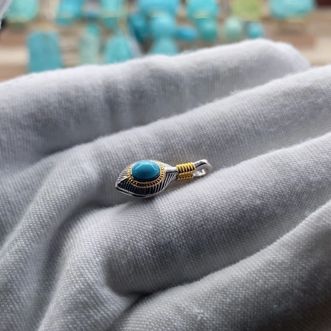 绿松石珠宝奇石银S925镶嵌