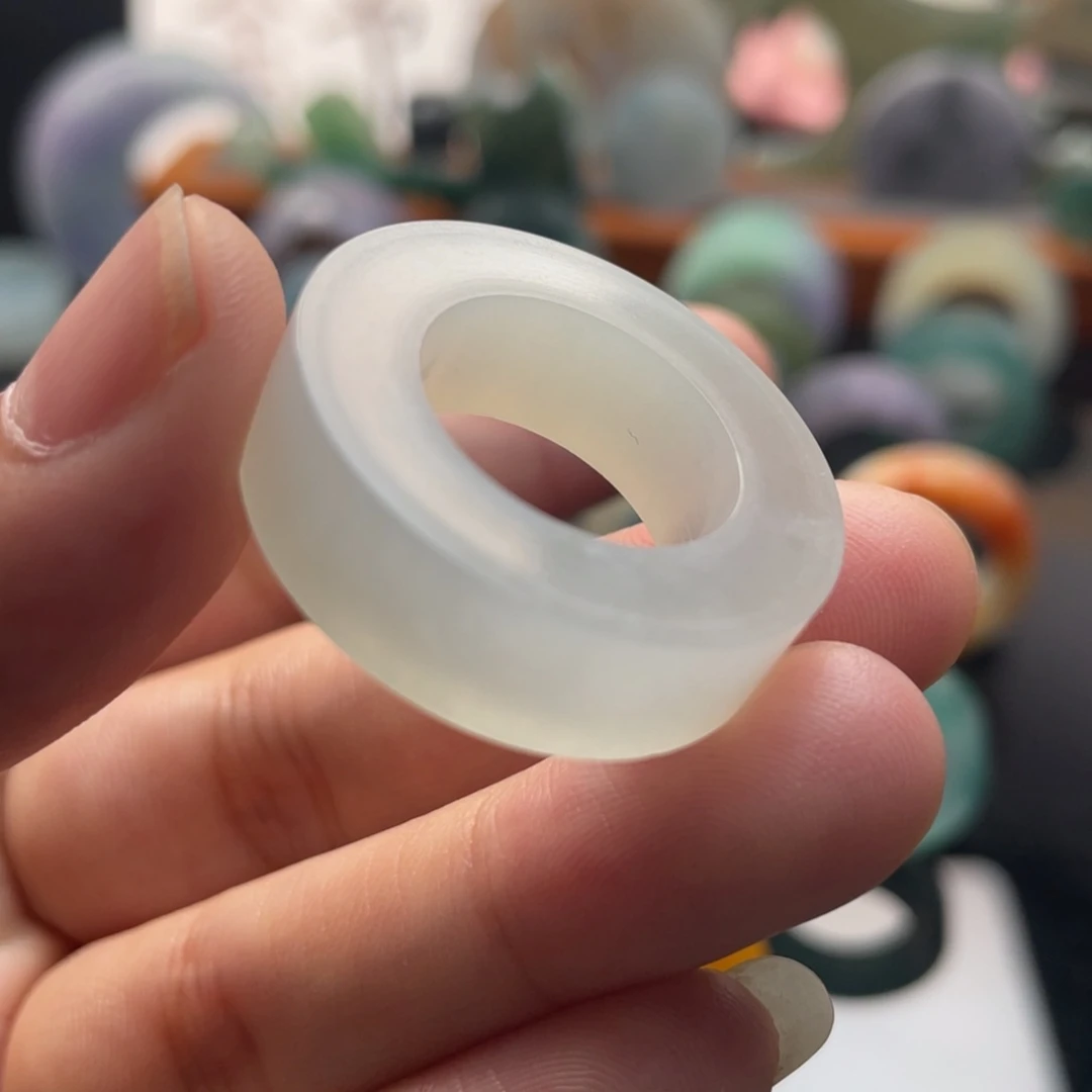 定制翡翠未镶嵌  奶白月光