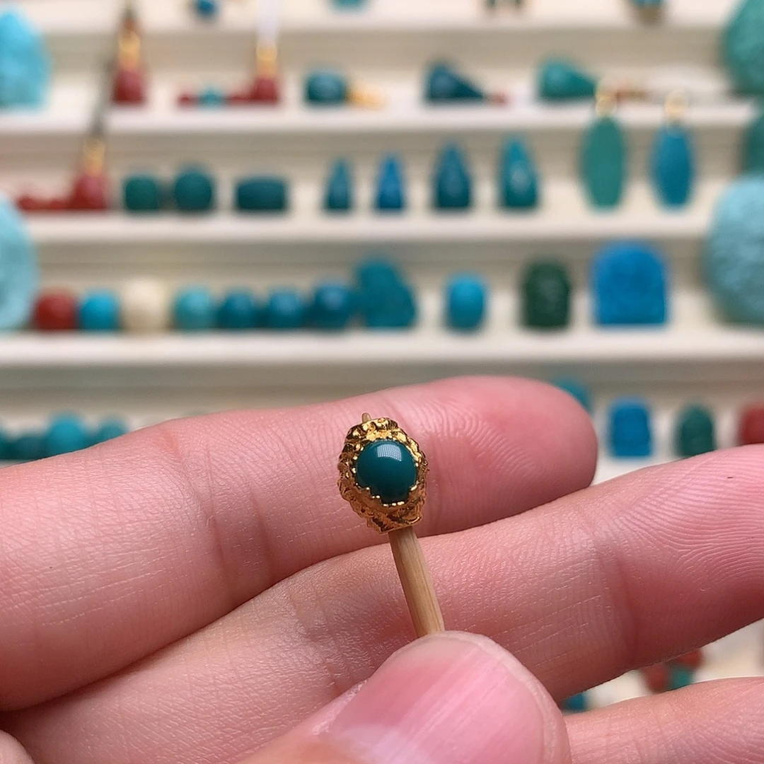 *****绿松石18K金镶嵌～～