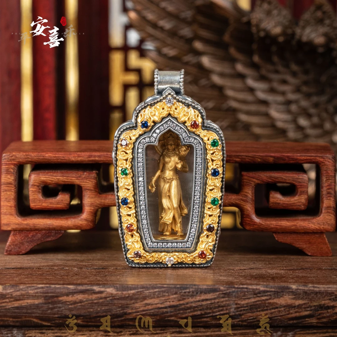 925银银制品 【般若】莲花手观音GW盒吊坠/ZWW16180
