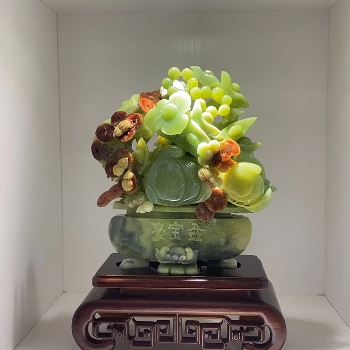 未镶嵌蛇纹石玉（覆膜）珠宝奇石