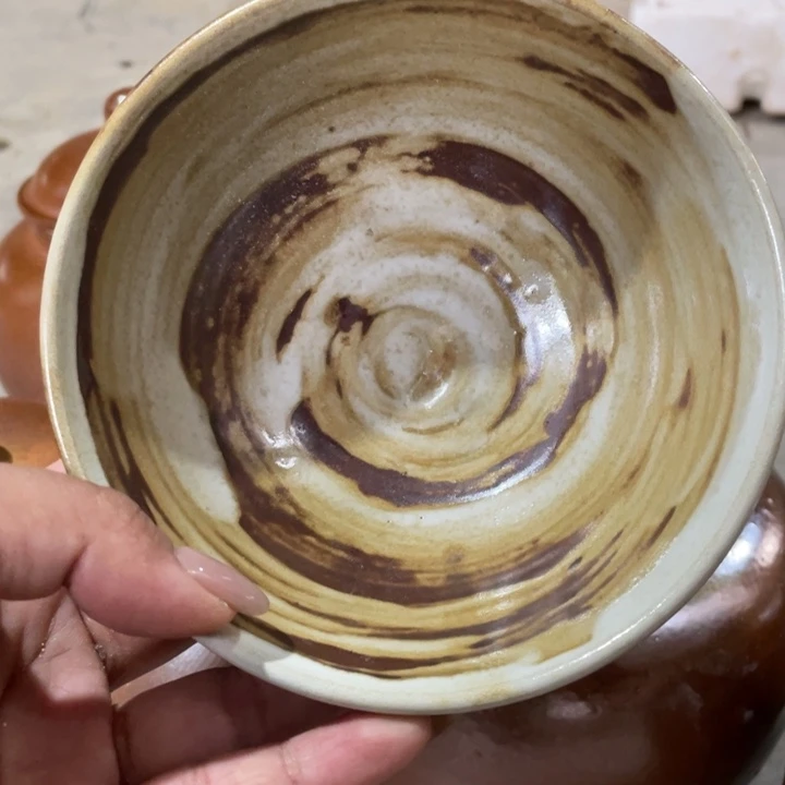 碗老*?浪鬼柴烧 釉绘柴烧 鼓包