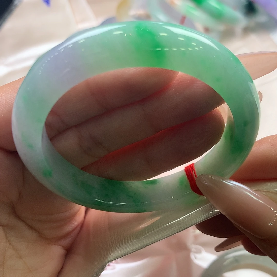 翡翠未镶嵌手镯54正