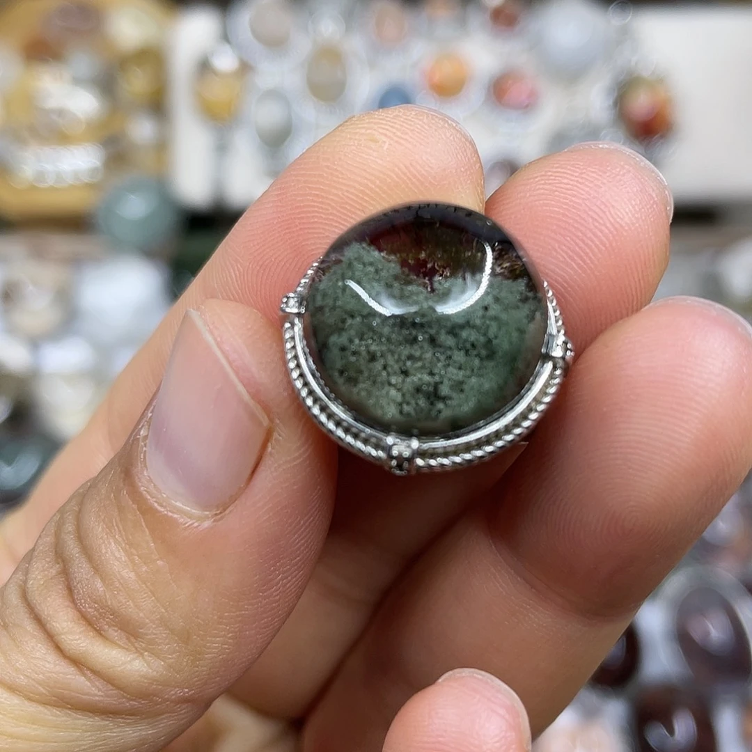 【闪购商品】银S925镶嵌珠宝半成品水晶戒指