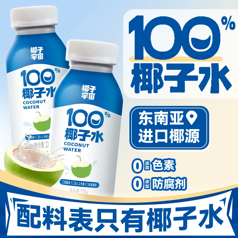 禅宝100%椰子水椰青水清爽含电解质植物饮料网红饮品TL