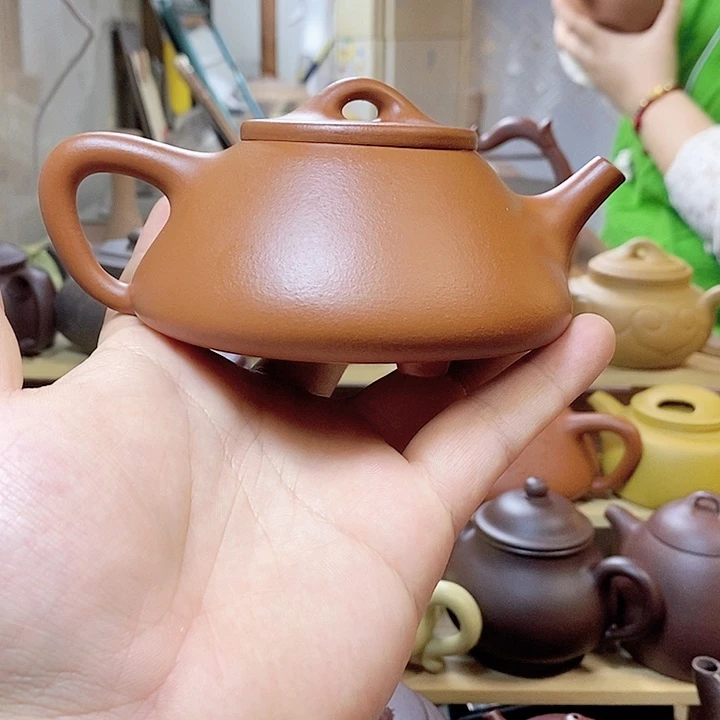 紫砂茶壶子冶石瓢壶 半手工制作
