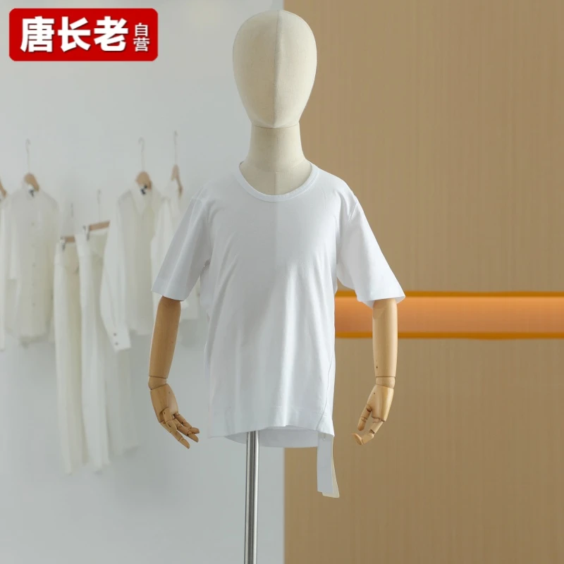 【半价q仓-唐长老自营】货号86810童装新款纯色百搭短袖T恤JTZ