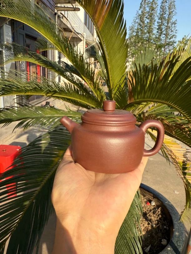 德中壶紫泥40目170cc无添加手工壶瑕疵多要求太高慎拍