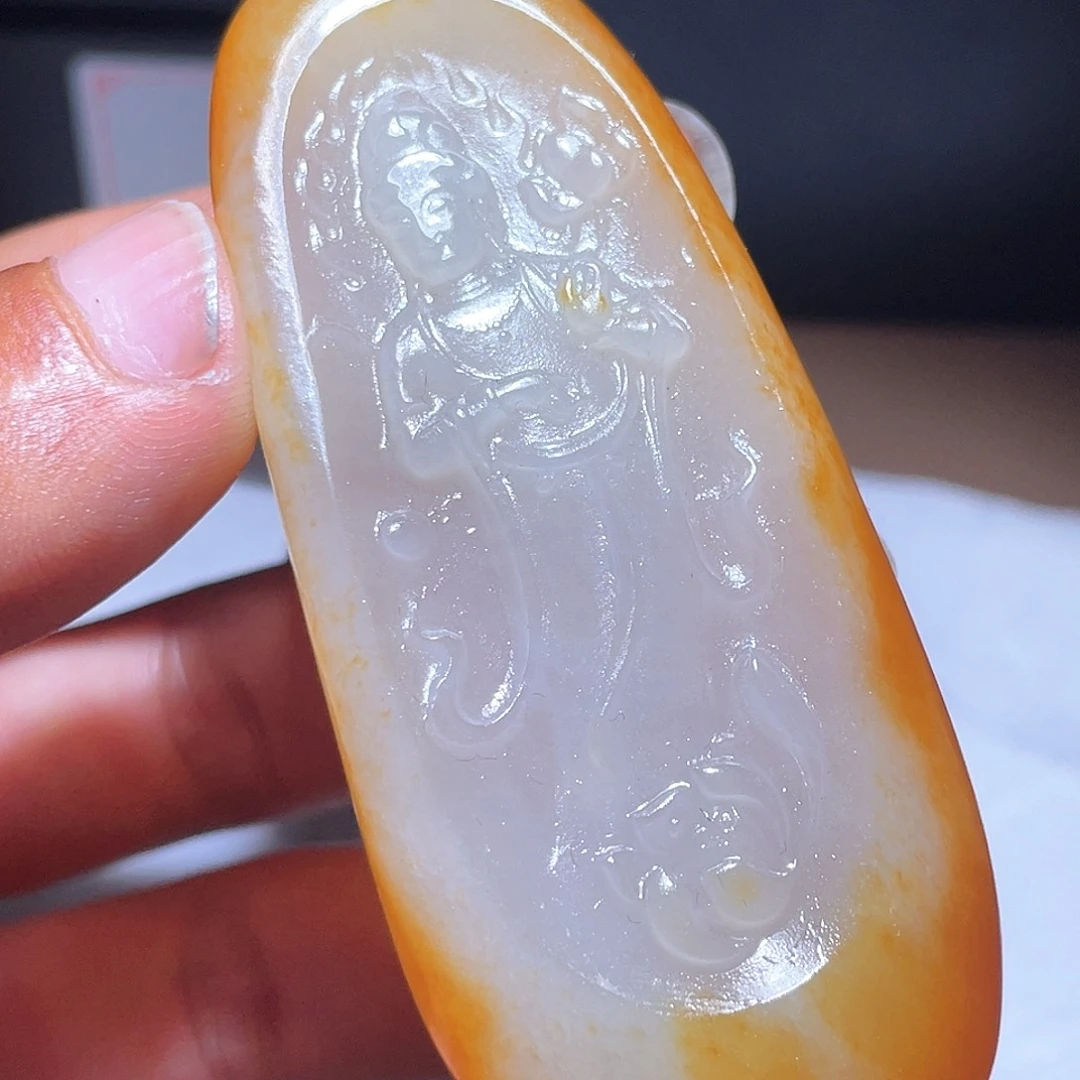 和田玉未镶嵌挂件D2