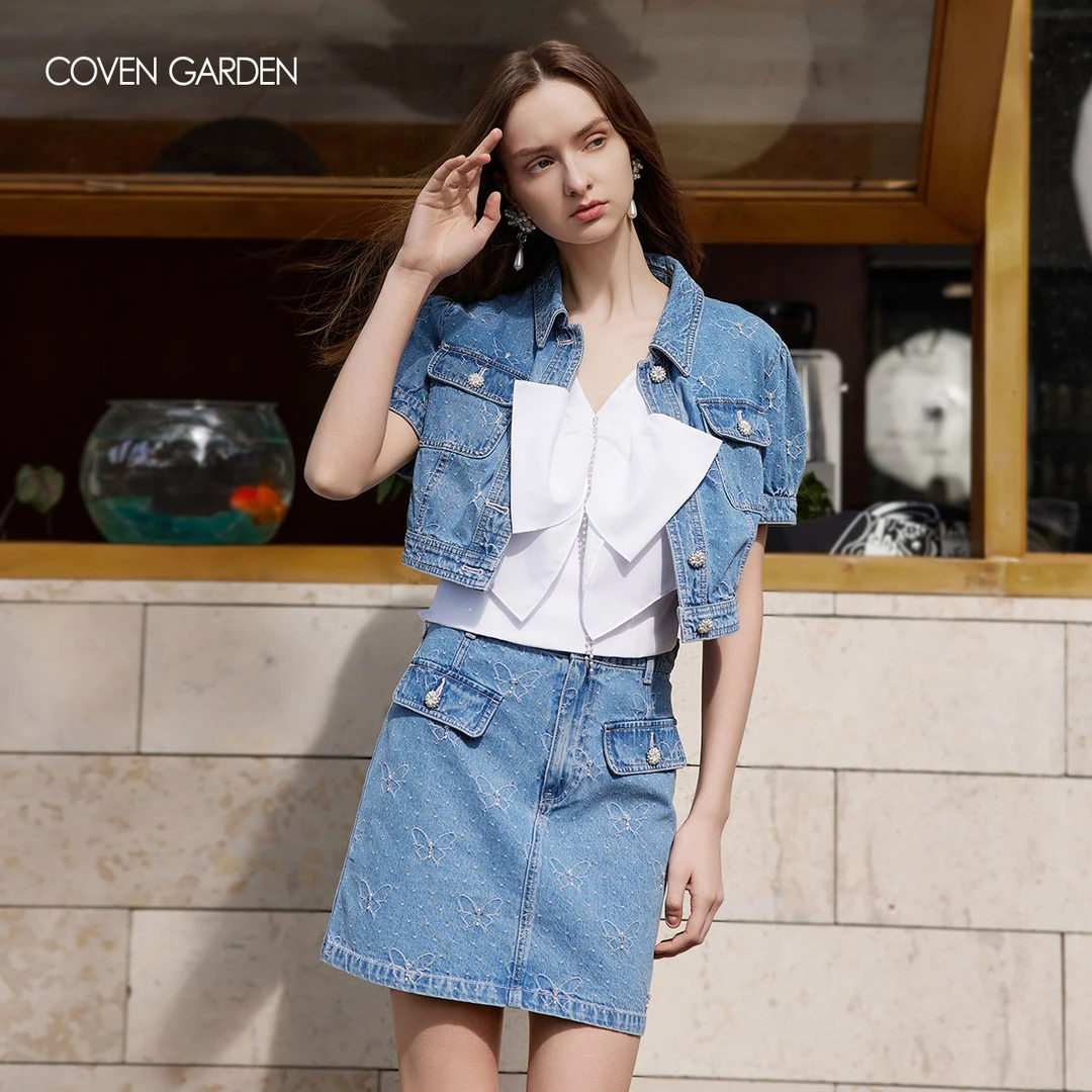 哥文花园 牛仔夹克短外套 CLA2042060 COVEN GARDEN