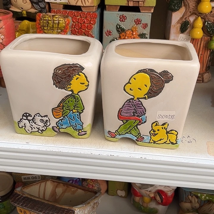 粗陶材质多肉花盆