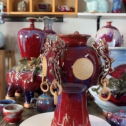 瓷片福***来神垕镇钧瓷艺术