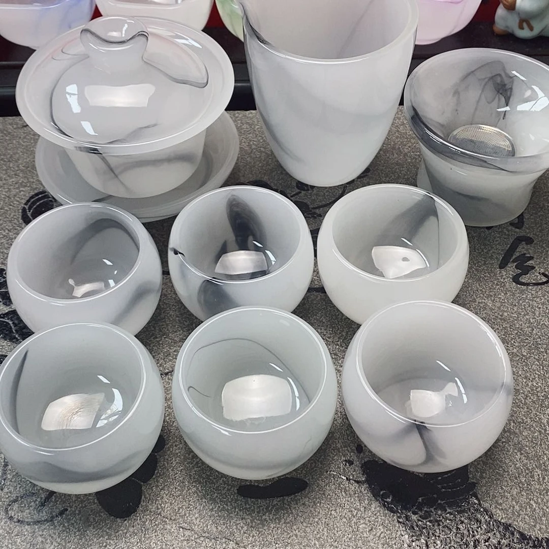 杯带礼盒 高端琉璃一套 无礼盒