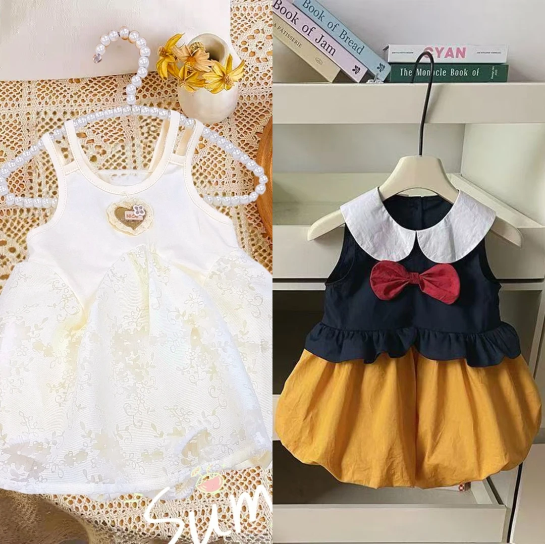 D4【聚划算到手2件】新款夏季哈衣婴幼儿女宝甜美连体衣集合链接