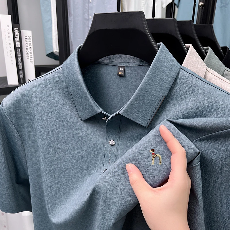 奥莱撤柜丨2025年新款夏季短袖男款polo衫男商务休闲翻领t恤上衣