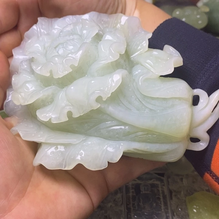 岫玉天然岫玉小摆未镶嵌文*