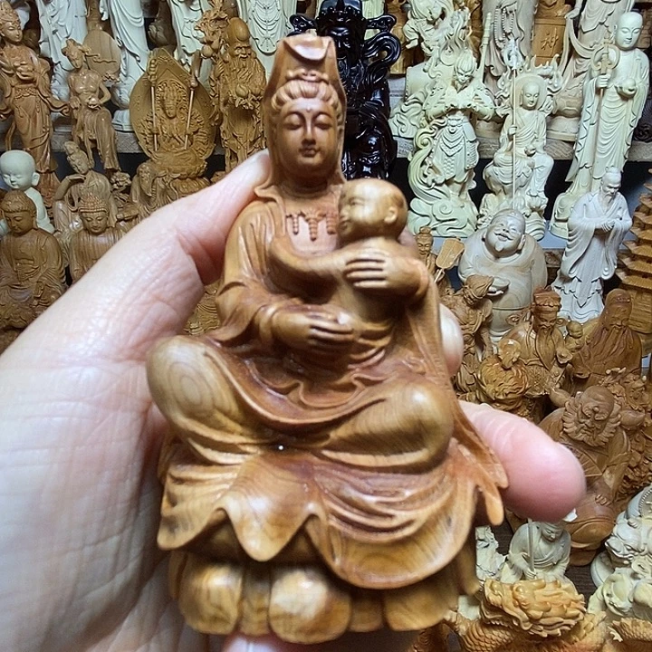 柏木（崖柏）送子观音
