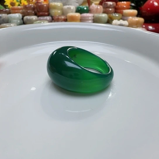 玛瑙/玉髓戒指未镶嵌雅**c