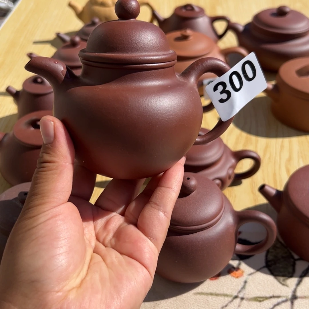 茶壶紫砂紫泥半手工260cc左右瑕疵
