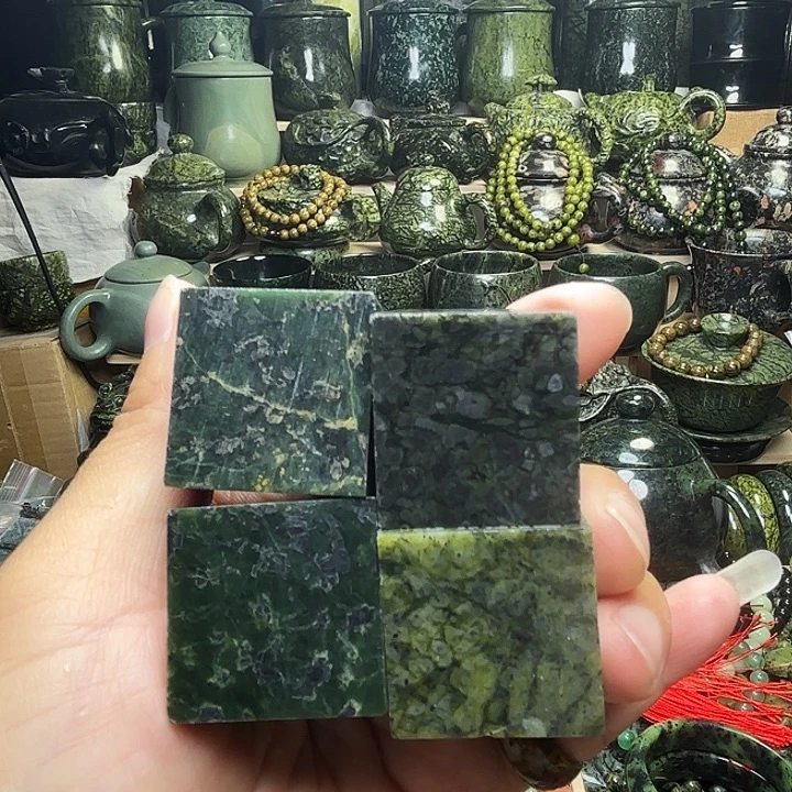 蛇纹石玉未镶嵌珠宝半成品藏玉药王石福利款茶石