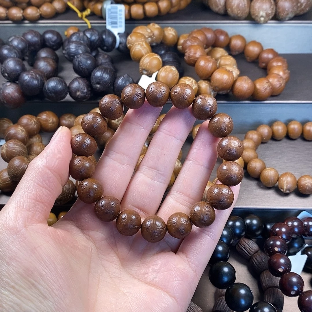 手串紫金鼠12原皮精品纯圆咖色