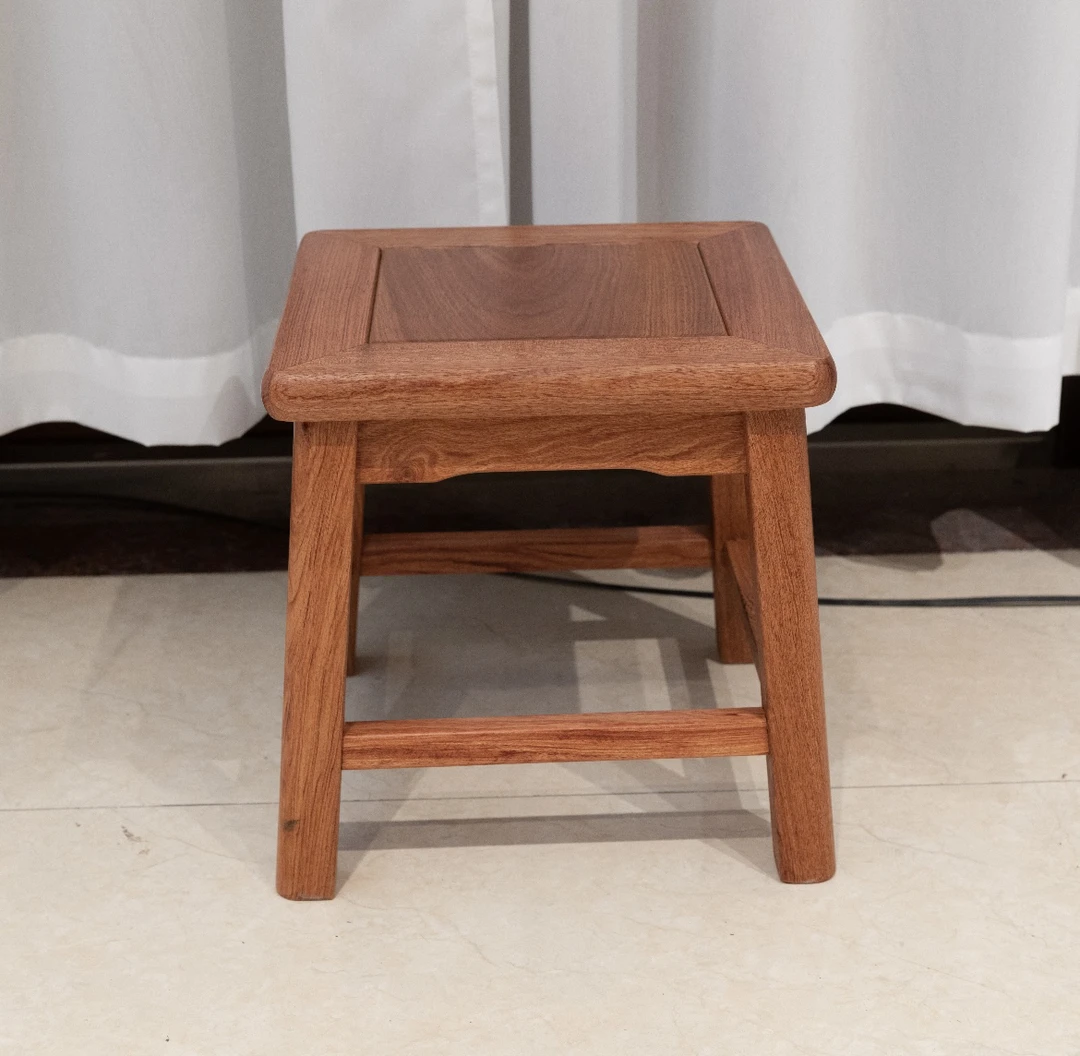 28X28X28富贵轻奢矮凳浙江热卖凳子家用小凳简约板凳胡桃色实木