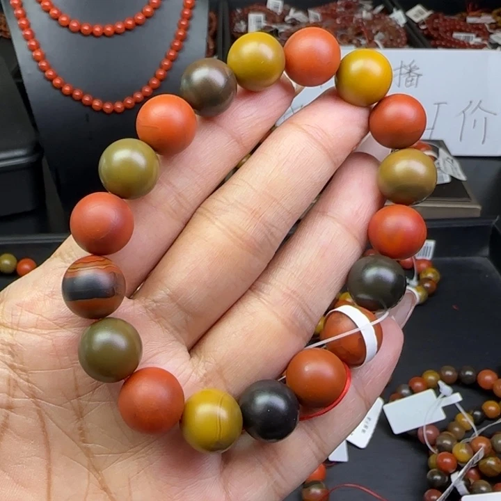 未镶嵌手链南红玛瑙天然包浆12mm