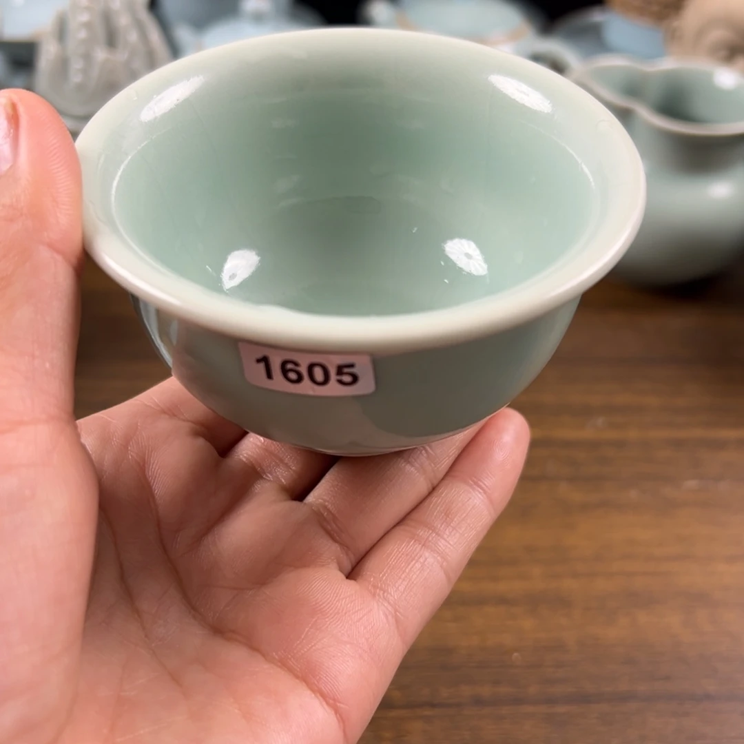 杯子瓷原矿原釉永乐压手杯