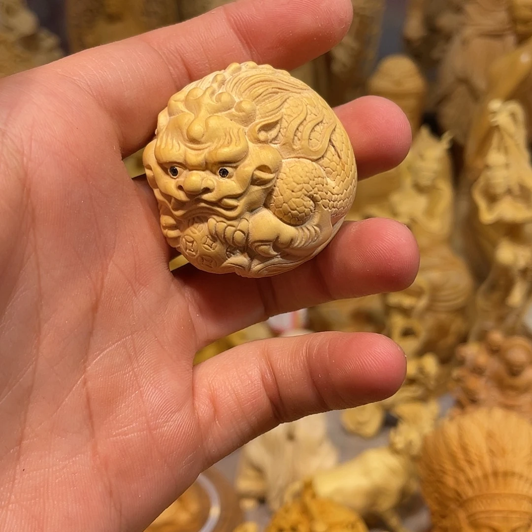 黄杨木小瑕疵扁貔貅