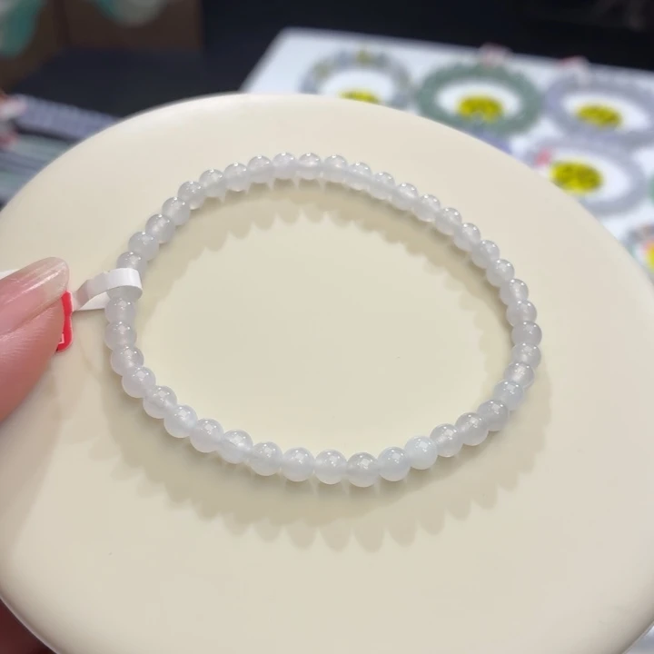 翡翠未镶嵌手链冰胶白月光卡4.3