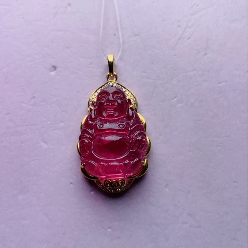 【闪购商品】碧玺颈饰18K金镶嵌碧玺吊坠