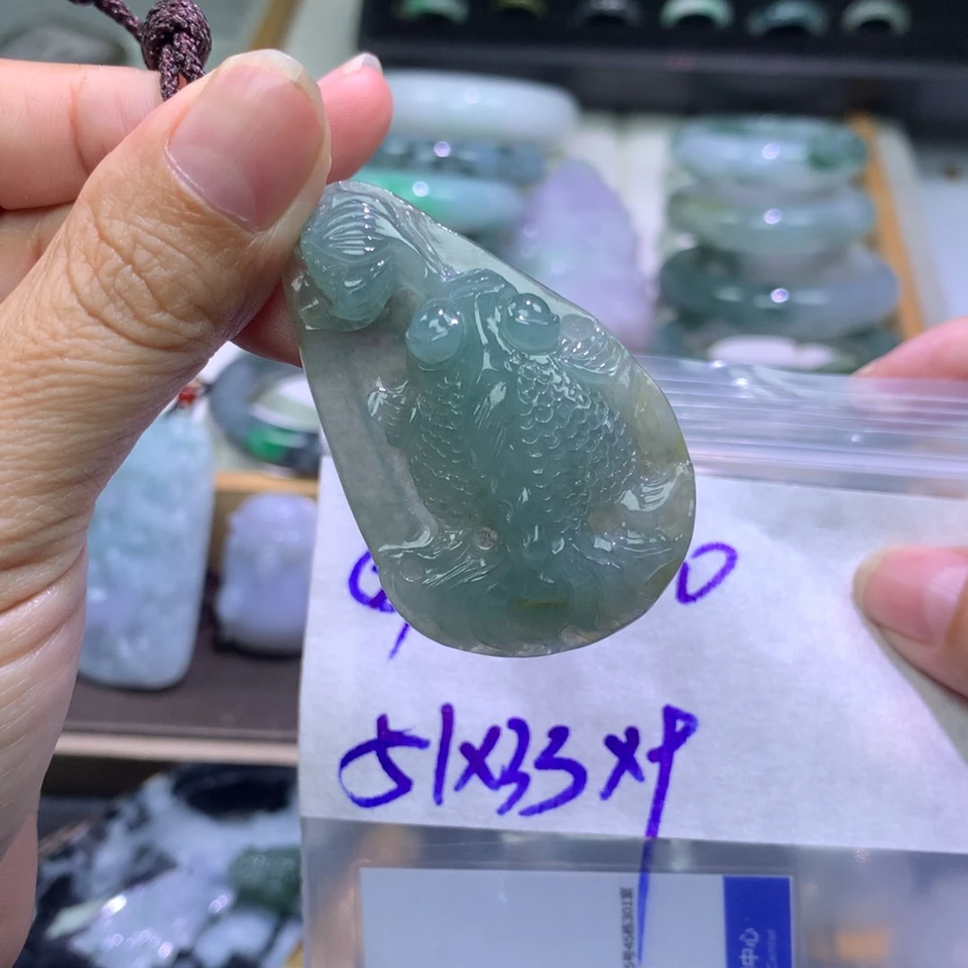 未镶嵌定制翡翠鱼