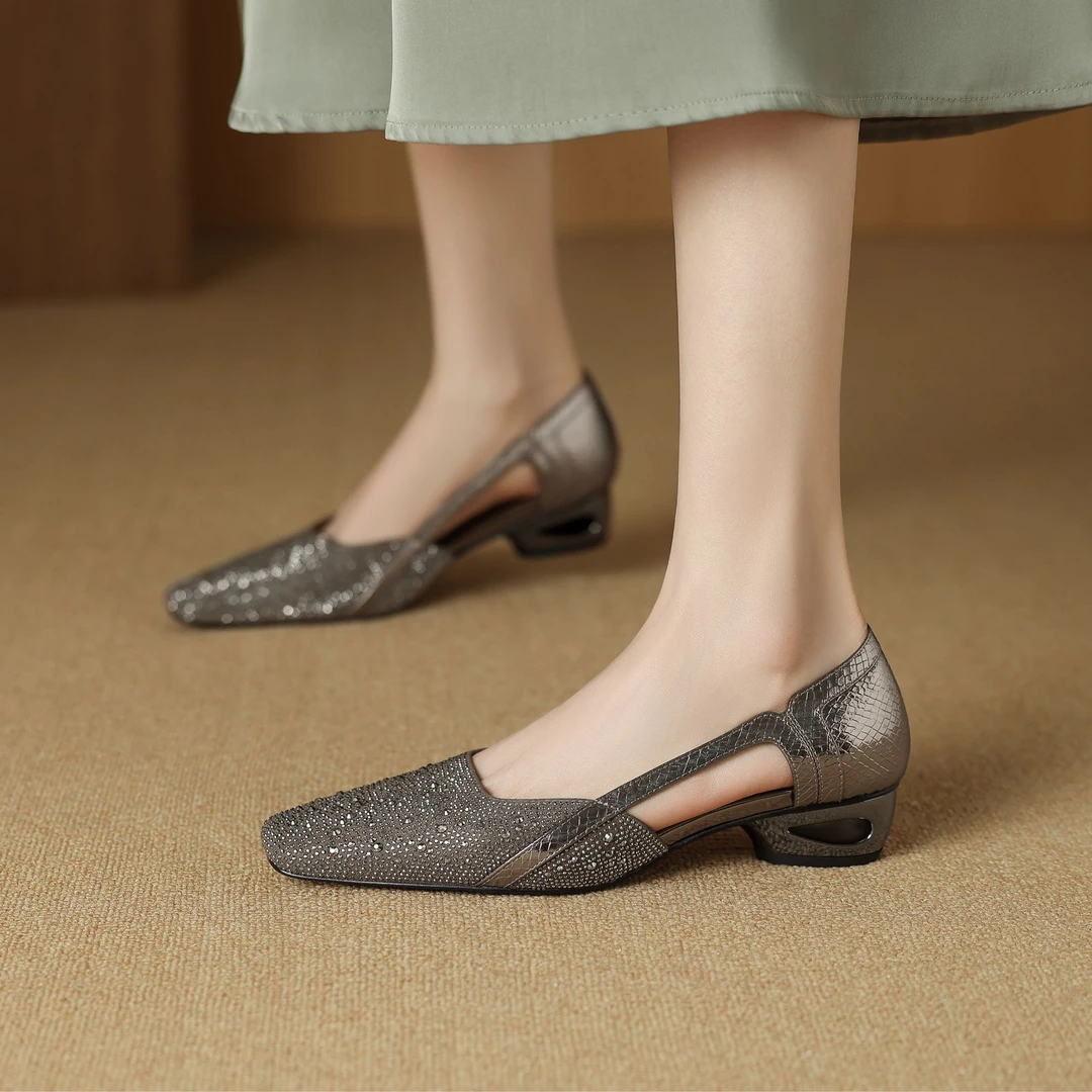 牛皮/3.5cm 星期六春夏季时尚减龄凉鞋百搭气质典雅款不挑穿搭