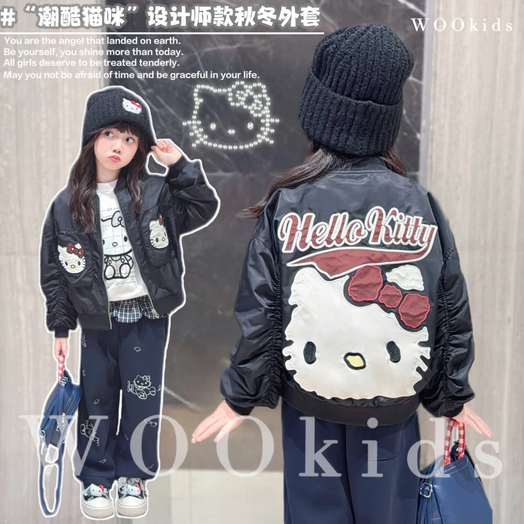 WOOkids8【潮酷猫咪】亲子兄妹童装设计师夹克外套 W25080701