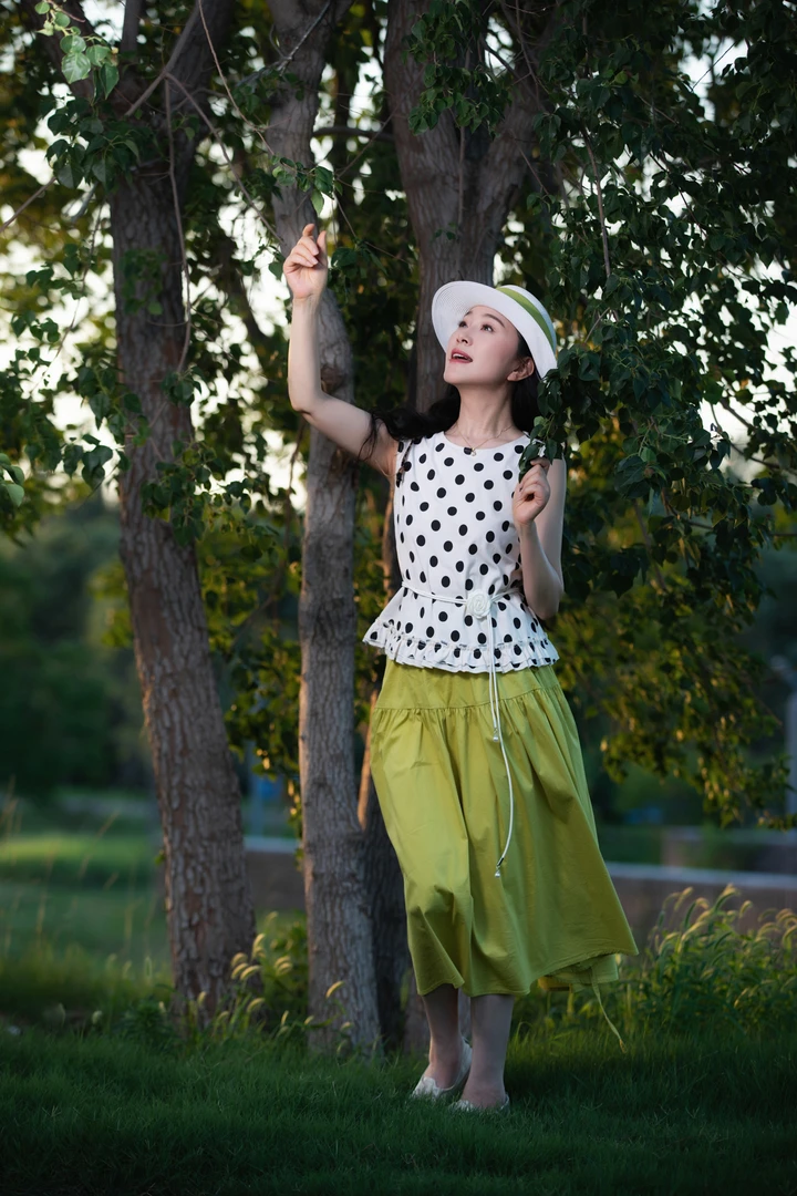 【一依定制】弹力腰四季日常女装半身裙棉文艺气质复古中长款