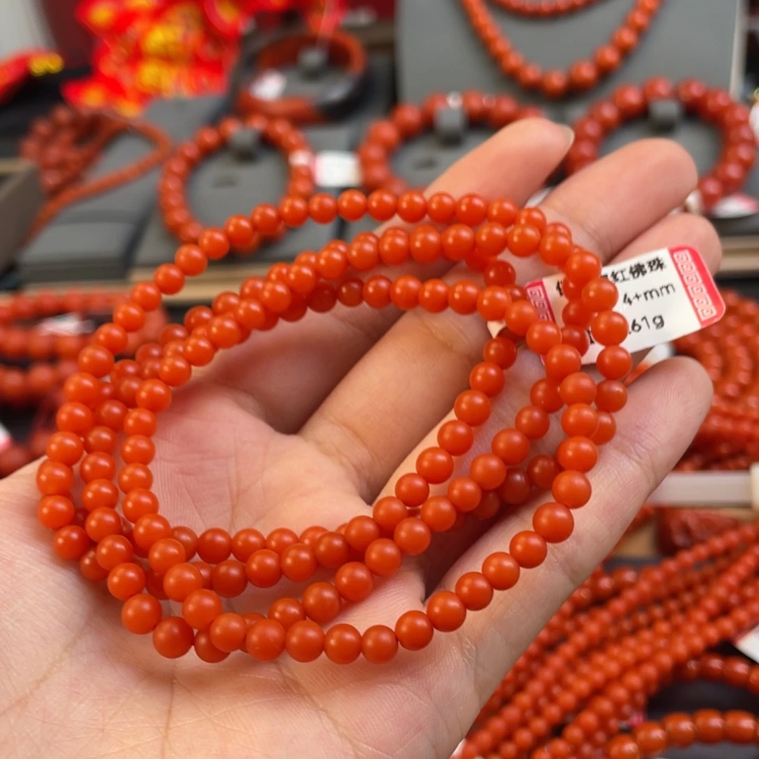 南红玛瑙4+mm 多圈未镶嵌