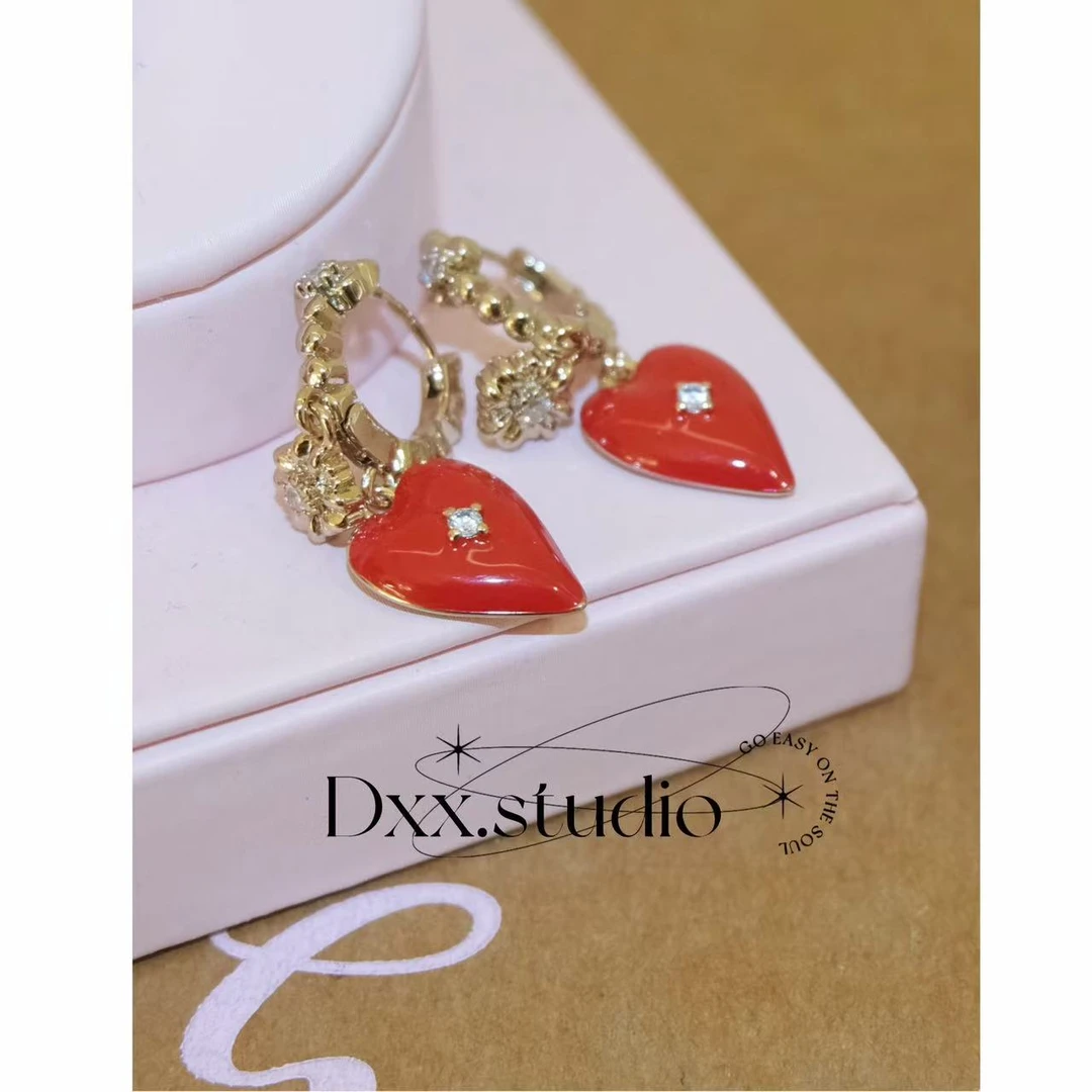 铜合金合成锆石耳饰 小众设计百搭ins耳饰52343