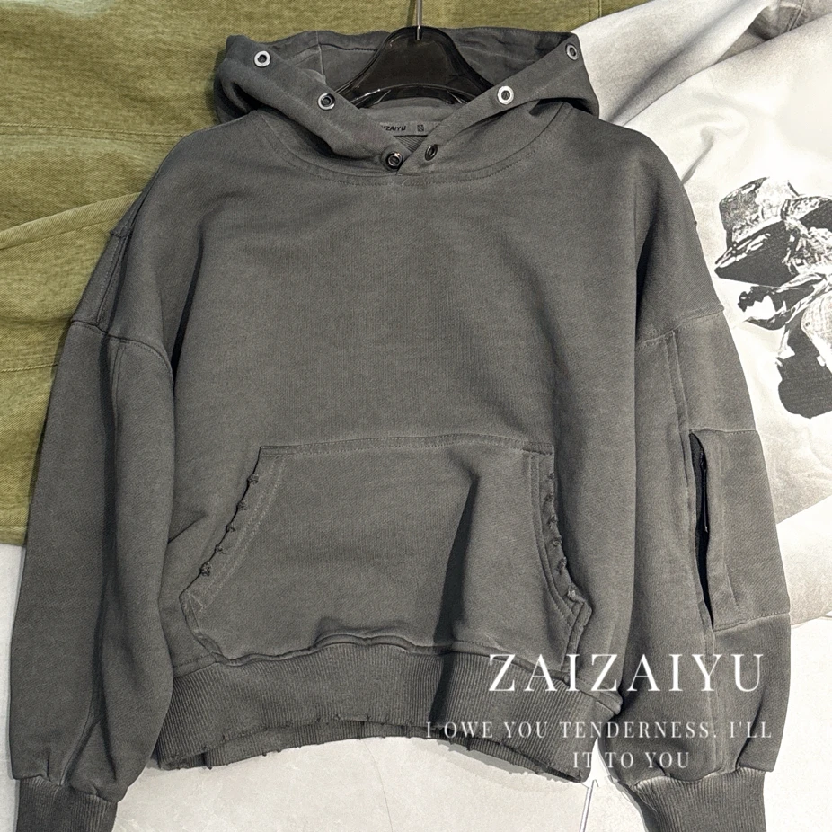 ZZY - 053  高货工艺气眼连帽卫衣